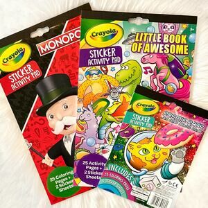 Crayola Sticker, Coloring, & Activity Fun Pads - Bundle of 3